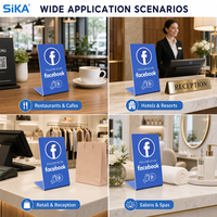 Carte NFC personnalisée de la marque SIKA avec code QR, support en acrylique personnalisé pour les restaurants, les hôtels, les magasins de détail