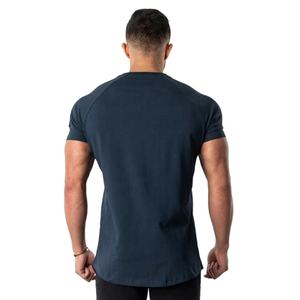 เสื้อยืดกีฬาซับเหงื่อและดูดซับความชื้น ทรงเข้ารูป ออกกำลังกายได้อย่างอิสระ เสื้อโชว์กล้ามเนื้อ ชายเสื้อโค้ง สำหรับผู้ชาย - Product Image 3