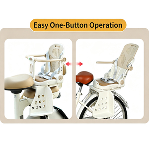 Siège arrière de vélo <span class=keywords><strong>inclinable</strong></span> avec lumière et musique, selle en plastique pour enfants et nourrissons - Product Image 4