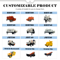 Pompe à béton compacte WSC15E personnalisable 15KW 8m³/h à moteur, à faible prix, pour coulage de béton à couple élevé, garantie 1 an