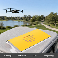Batería de Dron Ligera Racepow Personalizada, Celda de Batería sin Ánodo de 500 Wh/kg, Estado Sólido, Alto Voltaje 3.8V 16000mAh, OEM/ODM