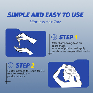 Huile de croissance capillaire au cuivre bleu à marque privée GHK-Cu AHK-Cu, sérum anti-chute de <span class=keywords><strong>cheveux</strong></span>, traitement réparateur du cuir chevelu pour la repousse des <span class=keywords><strong>cheveux</strong></span> - Product Image 6