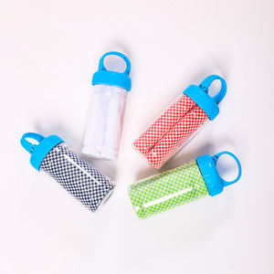 Venta al por mayor personalizado multicolor cuadros microfibra secado gimnasio sudor frío hielo deportes toallas hielo refrigeración toalla - Product Image 1