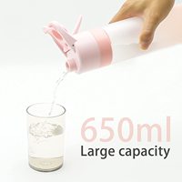 Botella promocional libre de BPA, doble pared de plástico, aerosol de agua con refrigeración térmica, rociador de plástico