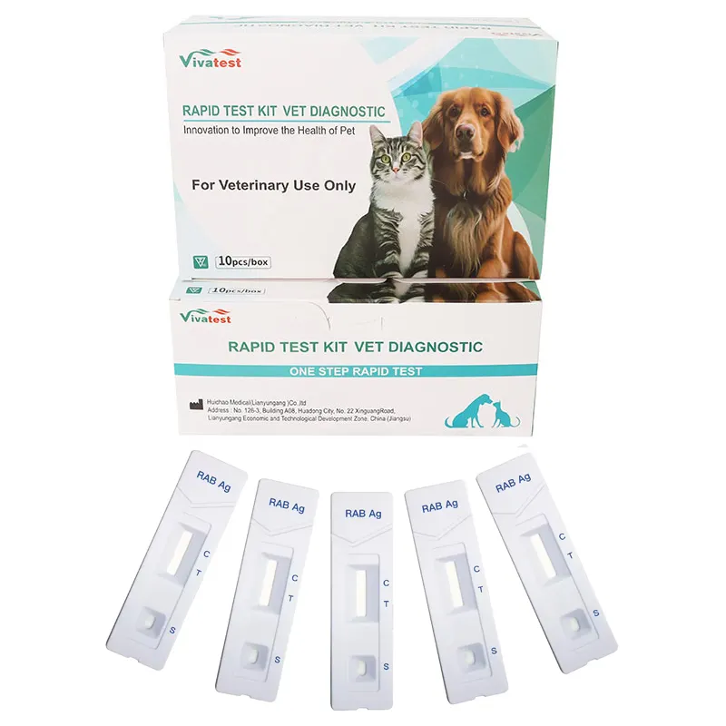 Kit veterinário de teste rápido de antígeno para raiva, dispositivo de teste rápido para cães