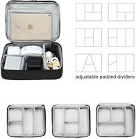 Étui de rangement portable pour accessoires électroniques de voyage en tissu, sac de rangement pour câbles, chargeur, clé USB, batterie externe - Étui uniquement
