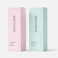 Boîte d'emballage cosmétique personnalisée écologique, carton pliable pour lotion, crème pour le visage, emballage en papier couché imprimé personnalisé