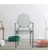 Table à manger pliante en bambou Shengfang et ensemble de fauteuils chromés en acrylique doré et blanc pour la salle de sport ou le bar à la maison