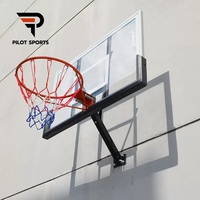 PILOTSPORTS Panier de basket mural en fibre de verre incassable, directement de l'usine, pour salle de sport, maison, terrain de jeu