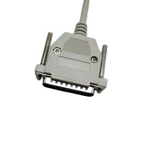 DB9Female a DB25male Serial RS232 Cable de módem nulo ensamblado con muescas largas