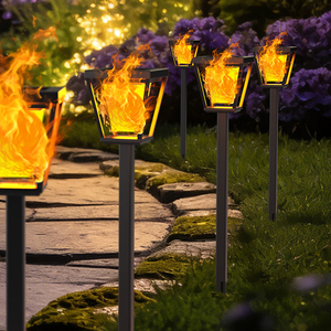 Lámpara Solar de Jardín con Efecto de Llama Parpadeante, Resistente al Agua IP64, para Exteriores, Caminos y Césped, OEM, ODM, Venta al Por Mayor - Product Image 1