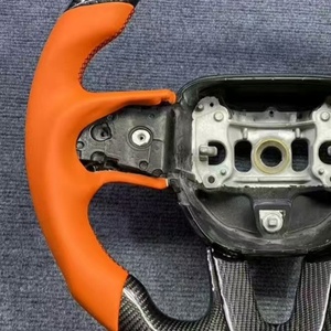 Accessoires de voiture orange pour Dodge Charger <span class=keywords><strong>Challenger</strong></span> Hellcat Charger <span class=keywords><strong>Challenger</strong></span> SRT <span class=keywords><strong>RT</strong></span> 2015 2016 Volant en fibre de carbone - Product Image 3