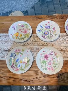 Ensemble de dîner nouveau spécial fleur européenne assiette ronde motif plat en céramique nordique cadeaux d'affaires pas cher 10.5 service de vaisselle pour 10 - Product Image 2