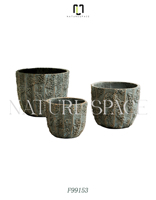 Pots de fleurs ronds de grande taille haute résistance 2024 en fibre de verre et ciment pour l'extérieur, pour planter des arbres et des fleurs