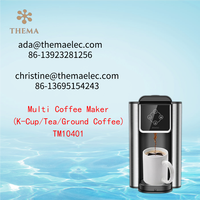Machine à café expresso avec capteur tactile, nouveau Design, appareil multi-fonction rapide, pour thé au sol, Cappuccino, tasse k-cup, cafetière