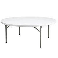 Offre Spéciale Table de Banquet Extérieure Pliante Ronde en Plastique pour 8-10 Personnes, Idéale pour Mariages et Fêtes