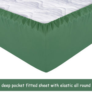 Reine microfibre <span class=keywords><strong>housse</strong></span> <span class=keywords><strong>de</strong></span> <span class=keywords><strong>couette</strong></span> ensemble broderie tissé Techniques motif solide 4pc draps <span class=keywords><strong>housse</strong></span> hôtel usage domestique 40 King literie - Product Image 3