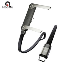 Cable de Carga Rápida de 240W 6A con Trenzado de Nailon, Soporte para Teléfono con Ángulo de 90° y Rotación de 360°, Multiángulo, Tipo-C para iPhone, Juegos, Auto/Escáner