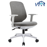 Chaise de caisse exécutive ergonomique en métal LINOU Modèle 2108B à dossier mi-haut, réglable en hauteur, pivotante manuellement, vente en gros