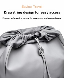 Sac à dos d'extérieur en jean et nylon imperméable grande capacité avec bretelles courbées pour hommes et femmes, décontracté, simple, pour étudiants, pour ordinateur portable, couleur unie - Product Image 2