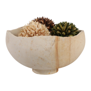 Ciotola Decorativa Rotonda in Arenaria per Arredamento Cucina e Tavolino da Caffè - Product Image 2