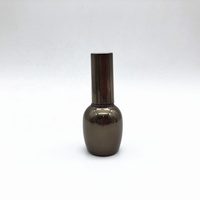 Flacons de vernis à ongles en verre électroplaqué de luxe, design personnalisé, avec bouchon à pinceau