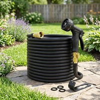 Tuyau d'arrosage flexible anti-torsion haute pression pour jardin, extensible, en caoutchouc, sans nœuds, qualité usine
