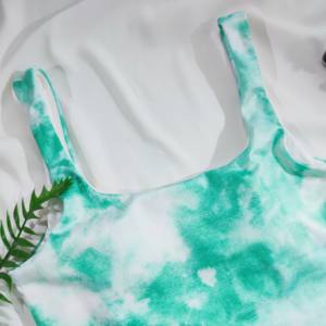 Nueva familia reciclada a juego mamá niñas traje <span class=keywords><strong>de</strong></span> baño <span class=keywords><strong>de</strong></span> una pieza mamá y yo traje <span class=keywords><strong>de</strong></span> baño estampado Bikini para mujeres - Product Image 3