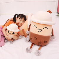 Coussin en peluche tasse de thé au lait perlé, super doux, en coton PP, poupée réaliste, grande taille, décoration d'intérieur, cadeaux de fêtes, accessoires