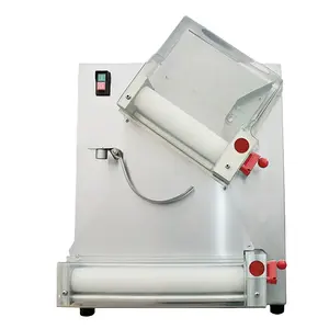 Harga pabrik roti adonan Sheeter DR-1A 16 "pizza adonan Sheeter mesin rol Pizza adonan mesin untuk memanggang pizza/roti