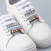Neues Design Dekorationsverschluss Maßgefertigte Diamant-Perlen-Schnürsenkel-Metallanhänger für Sneaker-Schnürsenkel Großhandel