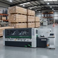 REIGNMAC Dégauchisseuse à 6 Fraiseuses et Quatre Faces, Dégauchisseuse à Bois Robuste, Machine à Moudre le Bois Haute Vitesse pour Bois Massif
