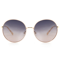 Lunettes de soleil polarisées vintage rondes en métal plein cadre 2026 pour femmes, légères, pour activités de plein air, avec logo personnalisé