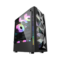 Boîtier ATX Mid-Tower à haut débit d'air, 3 ventilateurs avant, refroidissement du compartiment supérieur et arrière pour bloc d'alimentation, prend en charge les GPU de 320 mm, châssis pour PC de jeu