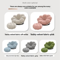 Fauteuil Minimaliste Moderne Inclinable pour Chambre et Balcon, Canapé Pivotant Nouveau Style en Forme de Pétale pour Salon, Ensemble de Canapés et Meubles