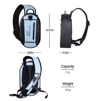 Sac de poitrine multifonction SINOTOP pour la pêche à la mouche, sac étanche personnalisé 840D, sac à bandoulière durable 7,5L, sac à dos pour leurres de pêche