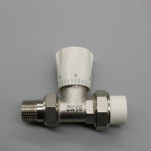 Brass <b>Thermostatic</b> Valve 1/2 In Manual <b>Control</b> For Radiator Heating System Angle Type Water Media - Product Image 3