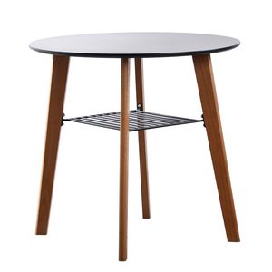 Nordic <b>Solid</b> <b>Wood</b> <b>Round</b> <b>Dining</b> <b>Table</b> Black And White Stable Combination For <b>Dining</b> Room - Product Image 5