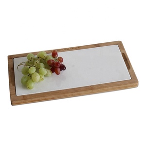 Juego de mesa de madera de bambú para cortar queso, juego de cuchillos de madera de mármol Natural hecho a mano - Product Image 5