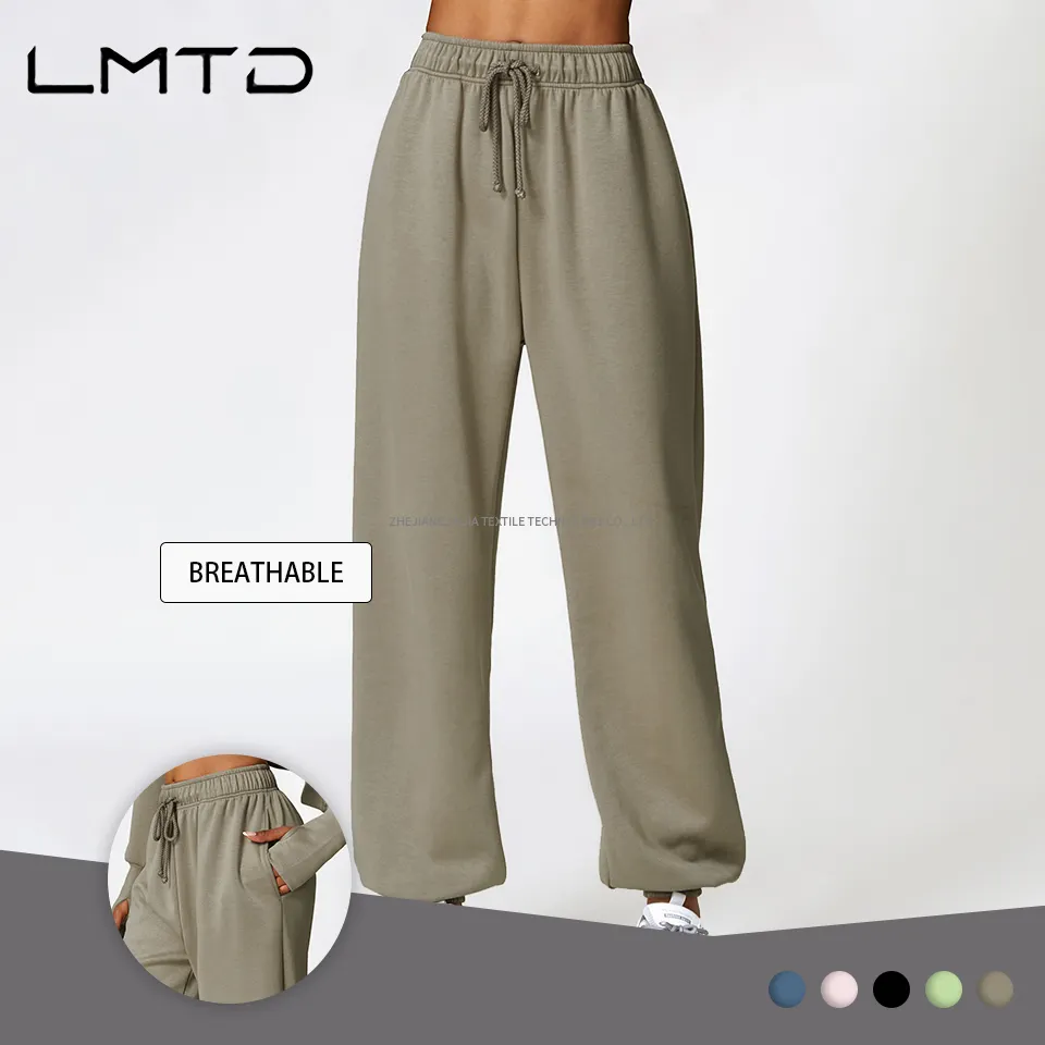 Atacado Calças Esportivas De Fitness Correndo Calças de Treinamento Feminino Ginásio Sweatpants Calças De Carga Com Bolso