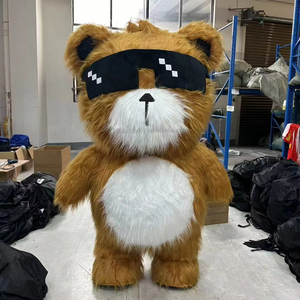 Disfraz Inflable <span class=keywords><strong>de</strong></span> Oso <span class=keywords><strong>de</strong></span> Peluche <span class=keywords><strong>de</strong></span> 2.2m, Color Marrón, para Carnaval, Halloween, Año Nuevo, Cosplay - Product Image 1