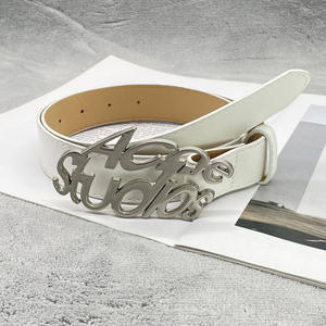 <span class=keywords><strong>Cintura</strong></span> di Design a Forma di Lettera Personalizzata in 3 Colori con Fibbia Argentata, <span class=keywords><strong>Cintura</strong></span> Fashion in Pelle PU con Fibbia Resistente in Lega <span class=keywords><strong>per</strong></span> Jeans e Vestiti - Product Image 6