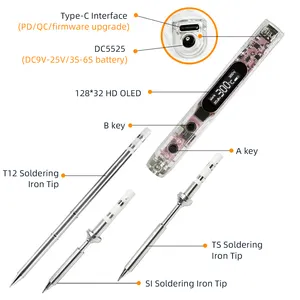 2023 Bestseller SEQUER SI012 Pro Max Portable OLED Electric Soldering Iron with TS Soldering Iron Tips for soldering