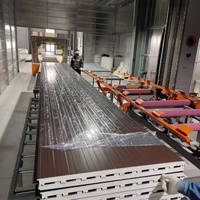 Panneau de toiture en PU à isolation thermique 45 65 95 mm pour toitures commerciales, d'usines et de entrepôts