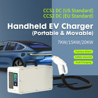 Nouveau chargeur EV portable intelligent DC 7kW 15kW 20kW avec écran tactile numérique 4,3'' et surveillance en temps réel pour usage domestique et commercial