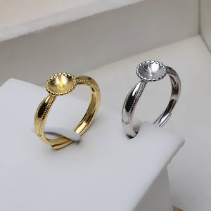 Anillo Abierto de Plata S925 para Mujer, Ajustable, con Perla de 8-9 mm, para Joyería DIY con Bandeja Vacía, 3301, Categoría de Productos de Bisutería - Product Image 1