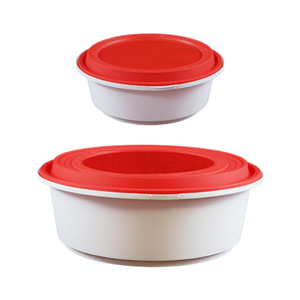 Thickened Anti-theft Lock Lunch Box Round Plastic Lid Food Grade With Vent Hole And Non-slip Base Design - Product Image 2