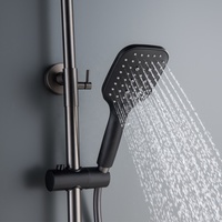 Momali Ensemble de douche mural en métal, design moderne, avec mitigeur de bain à économie d'eau