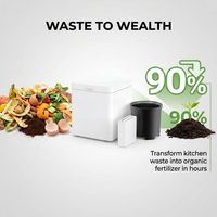 Composteur Électrique Intelligent 4H à Cycle Rapide, Faible Bruit, Certifié CE CB, en Acier Inoxydable, Classe Énergétique Efficace, pour Déchets Alimentaires Domestiques, DC