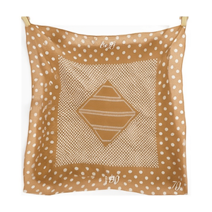 Sciarpa quadrata a pois 70x70 cm con motivo a piccoli punti per donna, accessorio moda - Product Image 1